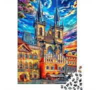 Puzzle 1000 Pièces Château de Prague Puzzle Un Jeu Intellectuellement Stimulant Cadeaux pour Adolescents Et Enfants 70x50cm/1000pcs