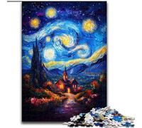 Puzzle 1000 pièces Château du Ciel Nocturne pour Adultes 26x38cm Décoration idéale pour la Maison ou Le Bureau, Cadeau de Noël idéal