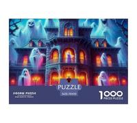 Puzzle 1000 PièCes Château EspritPuzzles Adulte Relax Puzzles Jeux Halloween Le Cadeau Parfait pour La Famille Et Les Amis Adultes Et Enfants À Partir De 12 Ans 70x50cm/1000pcs