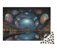 Puzzle 1000 Pièces Château océanique pour Adultes, Carton Solide, A Fantasy Château océanique Hidden Beneath The Sea Jeu Éducatif pour Loisirs D’intérieur, Cadeau, 52x38cm/1000pcs