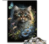 Puzzle 1000 pièces Chaton Mignon pour Adultes et Adolescents, Collection de Jeux intellectuels, Beaux-Arts (50x75cm)