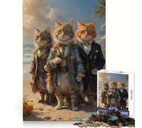 Puzzle 1000 pièces Chats Aristocrates Royaux pour Adolescents Jeu de logique et de logique Passe-Temps Calme Bords Lisses Cadeau de qualité supérieure (38x26cm)