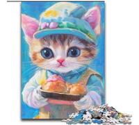 Puzzle 1000 pièces Chef Cat Puzzle 1000 pièces Jeu de réflexion pour Adolescents, pour Une soirée de Jeux en Famille (Taille 26x38cm)