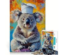 Puzzle 1000 pièces Chef Koala's Delight Jeu créatif et Artistique à découper avec précision Idéal pour se détendre et Passer Un Moment agréable Cadeau d'anniversaire ou de Loisir (38x26cm)