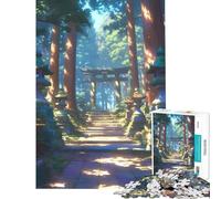 Puzzle 1000 pièces Chemin du sanctuaire ensoleillé Défi cérébral Jouet addictif Jeu Impossible Anti-Stress Idée Cadeau (Dimensions 50x75m)