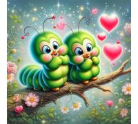 Puzzle 1000 pièces Chenille de Fleur,Puzzles pour Adultes Jeux d'activités Familiales,Puzzle à Faire Soi-même pour Décoration Murale de la Maison