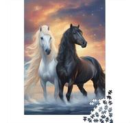 Puzzle 1000 pièces Cheval Art pour Adultes, Puzzle 1000 pièces, Jouet à Faire soi-même comme Cadeau d'anniversaire (75 x 50 cm)