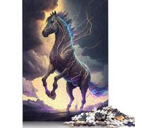 Puzzle 1000 pièces Cheval Fantastique Puzzle pour Adultes Puzzles en Bois Puzzle - Jeu Stimulant Taille : 75x50cm