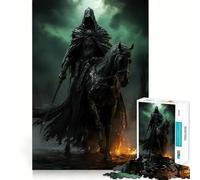 Puzzle 1000 pièces Cheval Noir des Morts,Un Jeu d'articulation Fin et Amusant,Stimulant Le Cerveau,idéal pour Un Moment de détente et de Calme,Un Cadeau de Noël idéal (38x26cm)