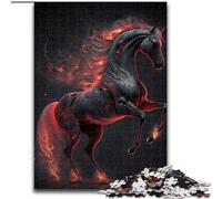 Puzzle 1000 pièces Cheval Noir en Carton, Casse-tête Stimulant pour Adolescents, Jeu interactif Familial Amusant 1000 pièces(26x38cm)