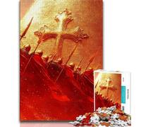 Puzzle 1000 pièces Chevalier de l'Armée de Croisade pour Adultes, Anti-Stress, défi Difficile, adapté à la décoration de Bureau 38x26cm