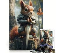 Puzzle 1000 pièces Chevalier Écureuil pour Adolescents renforce la mémoire, Simple et Amusant, de qualité supérieure, Un Cadeau mémorable 50x75cm