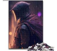 Puzzle 1000 pièces Chevalier en Bois, pour Noël et Le Nouvel an, Cadeau de Vacances 50x75cm pour Anniversaire, Vacances, Noël, Halloween