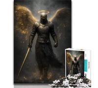 Puzzle 1000 pièces Chevalier Guerrier Ange pour Adultes et Adolescents, Aide Le Cerveau à exercer des Jouets addictifs pour cultiver la Patience, Convient aux Couples 50x75cm