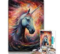 Puzzle 1000 pièces Chevaux colorés psychédéliques pour Adultes et Adolescents, Jeu Stimulant, idéal comme Cadeau pour Toute la Famille (50x75cm)