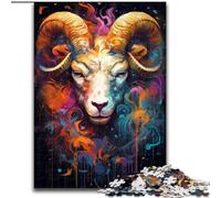 Puzzle 1000 pièces Chèvre Style Graffiti pour Adultes et Adolescents Relax Games est Un pour Toute la Famille (26x38cm)