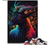 Puzzle 1000 pièces Chèvres pour Adultes, Jeu créatif en Famille et décoration d'intérieur, Cadeau de Noël idéal pour Les Adolescents, Taille 26x38cm
