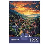 Puzzle 1000 Pièces Chiang Mai Thailand Landscape Art Puzzle pour Adultes Jeu Familial Analyse Et Logique Cadeaux Uniques pour Anniversaire Et Noël 70x50cm/1000pcs