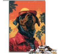 Puzzle 1000 pièces Chien à la Mode pour Adultes et Adolescents, Jeux éducatifs, décoration d'intérieur, idéal pour la décoration de Bureau (50x75cm)