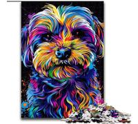 Puzzle 1000 pièces Chien Bichon Havanais Puzzles artistiques 1000 pièces pour Adultes Parfait pour s'amuser en Famille pour Les Anniversaires, Noël (Taille 26x38cm)