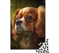 Puzzle 1000 Pièces Chien Brun Adulte Créatif Rectangulaire Puzzle en Bois Jeu d'ingéniosité Jouet 1000 Pièces (75x50cm)