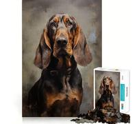 Puzzle 1000 pièces Chien de Saint-Hubert Découpe Impeccable Jeu de réflexion Amusant et Stimulant,Divertissement idéal pour Les Moments de détente,Cadeau Artistique de Noël (38x52cm)