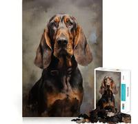 Puzzle 1000 pièces Chien de Saint-Hubert,découpe précise,défi Intelligent et Amusant,Divertissement et décoration de Noël (50x75cm)