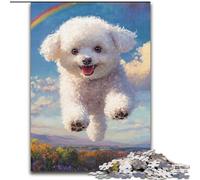 Puzzle 1000 pièces Chien Heureux 50x75cm Idéal pour la décoration intérieure, Les Anniversaires, Les fêtes et Les Cadeaux
