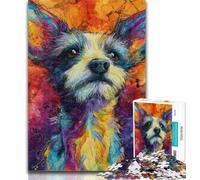 Puzzle 1000 pièces Chien Heureux pour Adultes et Adolescents, Anti-Stress, défi Difficile, renforce l'amour Entre Couples 50x75cm