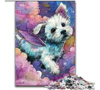 Puzzle 1000 pièces Chien Heureux Puzzle 1000 pièces pour Adultes Un Casse-tête Stimulant pour Les Adolescents, Parfait pour la décoration intérieure ou comme Cadeau (Taille 50x75cm)