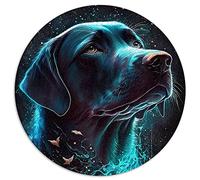 Puzzle 1000 pièces Chien Labrador Retriever Puzzles Ronds, pour Adultes et Enfants, Puzzles en Carton Puzzle - Jeu Difficile (Taille 67,5x67,5cm)