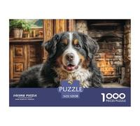 Puzzle 1000 Pièces Chien Mignon 52x38cm - Bouvier Bernois, Jeu Difficile, Décoration Murale et Jeu Éducatif pour Adultes