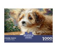 Puzzle 1000 Pièces Chien Mignon Adultes Enfants - Bouledogue Français dans l’Herbe, Jeu Familial Amusant, Défi Éducatif Stimulant, 38x26cm