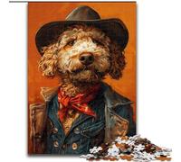 Puzzle 1000 pièces Chien Mode pour Adultes et Adolescents, Anti-Stress, Vacances à la Maison, Passe-Temps, Amour Entre Couples (26x38cm)