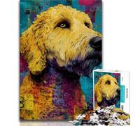 Puzzle 1000 pièces Chien Peinture à l'huile Puzzles pour Adultes 1000 pièces Relax Games est Un pour Toute la Famille (50x75cm)