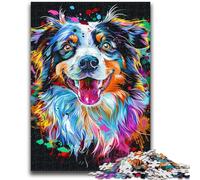Puzzle 1000 pièces Chien psychédélique Jeu éducatif Familial Offrez-Vous Un Cadeau pour Toute la Famille à partir de 14 Ans 50x75cm
