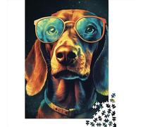 Puzzle 1000 Pièces Chien Saucisse Puzzle Coloré en Papier Jouet à Assembler Jeu Interactif Familial 1000 Pièces (38x26cm)