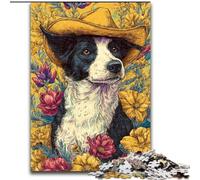 Puzzle 1000 pièces Chiens Cow-Girls dans Les Fleurs Sauvages pour Adolescents, à Assembler soi-même, à Offrir en Cadeau à Toute la Famille, adapté aux Enfants de 14 Ans et Plus (50x75cm)
