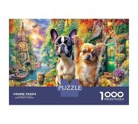 Puzzle 1000 pièces Chihuahua en Road Trip, Aventure de Road Trip Colorée pour Adultes, Jeu éducatif, Décoration intérieure pour Adultes et Enfants, Carton 100% recyclé, 38x26 cm