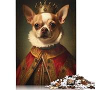 Puzzle 1000 pièces Chihuahua Le Roi, Puzzles pour Adultes, difficulté : renforcez Les Relations Entre Les Membres de la Famille, 1000 pièces (38 x 26 cm)
