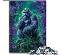 Puzzle 1000 pièces Chimpanzé psychédélique pour Adolescents, Jouet de Divertissement Familial idéal comme Cadeau pour Toute la Famille (Taille 26x38cm)
