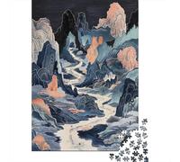 Puzzle 1000 Pièces Chinese Landscape Painting Puzzles pour Adolescents : Améliorent La Mémoire, Défi Éducatif, Cadeaux pour Les Amis Et La Famille 52x38cm/1000pcs