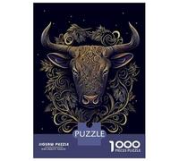 Puzzle 1000 Pièces Chinese New Year Ox Puzzles pour Adultes, Jouet, Décoration Murale, Course De Vitesse Manuelle, Idéal comme Cadeau pour Toute La Famille 38x26cm/1000pcs