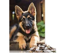 Puzzle 1000 pièces Chiot Berger Allemand Puzzles Adultes Difficulté Puzzles Éducation Jouets Jeux Famille Décoration 1000pcs (75x50cm)