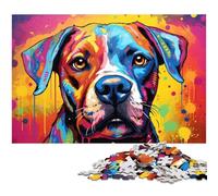 Puzzle 1000 pièces Chiot Boxer Mignon pour Adultes Puzzle en Papier Superbes Cadeaux pour Noël 1000 pièces (38 x 26 cm)