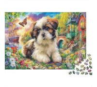 Puzzle 1000 pièces Chiot Champêtre en Papier pour Adultes Jeu Éducatif Décor Mural Chiens 52x38cm/1000pcs