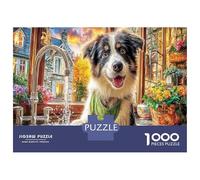 Puzzle 1000 pièces Chiots d'automne, Chien Mignon dans Un Cadre Cosy pour Adultes, Jeu de Puzzle Familial, Décoration Murale pour Adultes et Enfants, Carton 100% recyclé, 70x50 cm