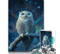Puzzle 1000 pièces Chouette Aurora Puzzle 1000 pièces pour Adolescents et Adultes avec Affiche et fiche de Questions-réponses Assorties à partir de 14 Ans (26x38cm)