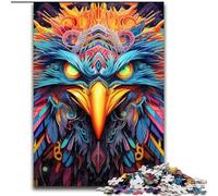 Puzzle 1000 pièces Chouette colorée 1000 pièces pour Adultes, Jeu interactif Familial, pour Les 14 Ans et Plus (Taille 26x38cm)
