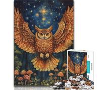 Puzzle 1000 pièces Chouette Fantastique pour Adolescents, Assemblage de Motifs, activités Amusantes à la Maison, Cadeau d'anniversaire, Cadeau de Voyage (50x75cm)